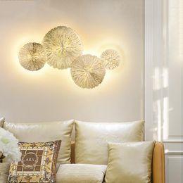 Wall Lamps Modern Lamp Lotus Leaf Sconce For Bathroom Led Lights LOFT Decor Industrial Bedroom Bedside Lighting Fixture