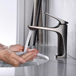 Bathroom Sink Faucets Brazil G1/2 Unique Single Handle And Cold Water Faucet Waterfall Brass Mixer Tap 4452