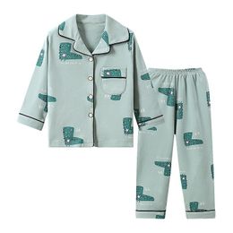 Pyjamas Children's Underwear Set Children's Cartoon Clothing Autumn Warm Winter Plus Velvet Thick Trousers Girls' Sleepwear 230331