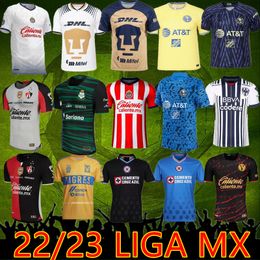 Liga mx 22 23 Club America Soccer Jerseys leon Monterrey 2023 Santos Laguna Tijuana Cruz Azul NAUL Tigres Chivas Camisas Necaxa Rayados Atlas UNAM Football Shirt 3xl
