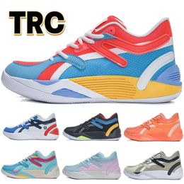 Mens TRC Blaze Court Basketball shoes Pop Art black saffron Neon Citrus White Black Royal Cool Blue Winsome Orchid Cherry Tomato men sneakers sports trainers