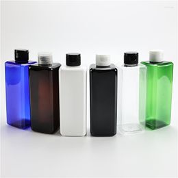 Storage Bottles Multicolor 300ML X 20 Shampoo Square Plastic With Flip Top Cap Empty Shower Gel Cosmetics Lotion PET Packaging Container