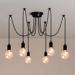 Pendant Lamps 8 Lights Adjustable DIY Country Industrial Warehouse Vintage Spider Ceiling Lamp For Home Decoration Living RoomPendant