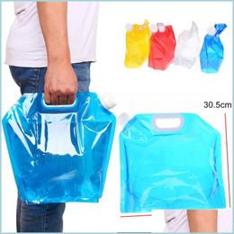 Water Bottles 5L Outdoor Folding Bag Collapsible Drinking For Activities Cam Hiking Picnic Bbq Drop Delivery Home Garden Kitchen Din Dhxds