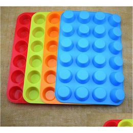 Baking Moulds Mini Muffin Cup 24 Cavity Sile Soap Cupcake Bakeware Pan Tray Mod Home Diy Cake Mould Xb1 Drop Delivery Garden Kitchen Dhm8I