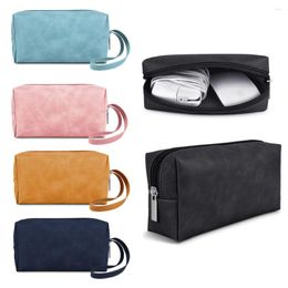 Duffel Bags Digital Portable Organiser Case For Headphones Travel Headset Closet PU Storage Bag Charger Data Cable USB Accessories Pouch