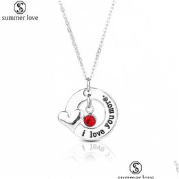 Pendant Necklaces 12 Month Birthday Stones Necklace Stainless Steel Fashion Jewellery For Women Gift Wholesalez Drop Delivery P Dhgarden Dhojx