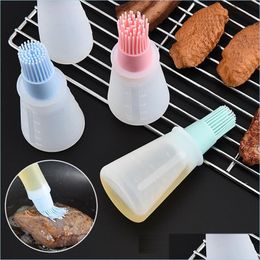 Bbq Tools Accessories Oil Bottle Food Grade Sile Brush Heat Resistant Cleaning Basting Drop Delivery Home Garden Patio Lawn Outdoo Dhmkg