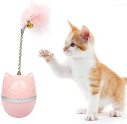 Cat Toys Interactive Toy Tumbler Swing For Cats Play Funny Kitten Puppy Chasing With Feather Not Electric Accessories