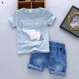 Clothing Sets Boys Children Summer Clothes Cartoon Kids Boy Set Cotton T Shit Pants 2PCS Outfits 230331