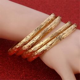 Bangle 4pcs Party Women Gold Bracelets Decoration Jewellery African Dubai