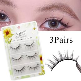 False Eyelashes Pairs/set Lash Extension Little Devil Cosplay 3D Cross Cluster Japanese Fairy Beauty Big Eye Daily MakeupFalse