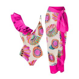 Ruffled Swimsuit Lemon Swimwear INS Vintage Summer Dresses for Women Fashion Two Piece Set Beach Clothing Best quality