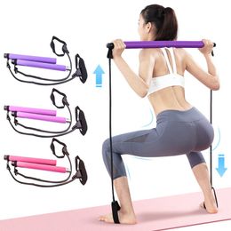 Resistance Bands Yoga Crossfit Resistance Bands Pull Rope Rubber Pilates Stick Bodybuilding Training Workout Home Gym Fitness Equipment 230331