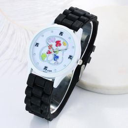 Wristwatches Women Fashion Colourful Silicone Jelly Quartz Watch 2023 Men Outdoor Sports Wristwatch Analogue Female Male Bear Clock Relogio