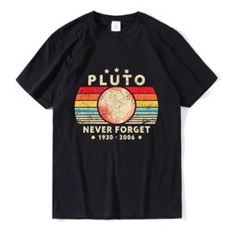 Men's T-Shirts Oversized t shirt Never Forget Pluto Retro Style Funny Space Science Unisex High Quality T-Shirt Funny Men's Short Sleeve Tee 230331