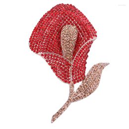 Brooches Crystal Rhinestone Flower Brooch Pin For Woman Wedding Party Jewellery Gifts Pins Women