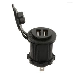 Car Organiser 4x12V 4.2A Dual USB Charger Socket For Motorcycle Boat Adapter