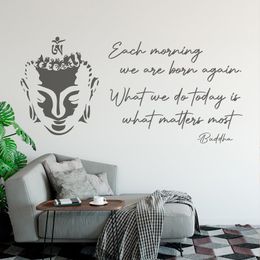 Wall Stickers Buddha Motivational Quote Inspirational Buddha Wall Mural Art Decoration Home Decoration Mural Vinyl Decal Sticker 2376 230331