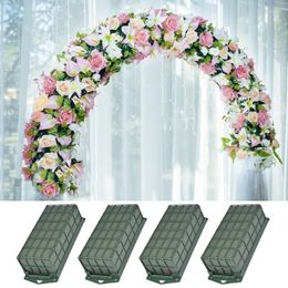 Decorative Flowers Floral Foam Cage Flower Holder With Artificial Florist For Table Centrepiece Arrangement Wedding Decoration
