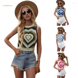Women's Tanks Women Knitted Sweater Tops Sleeveless Turtleneck Cami Shirts Pullover Vest
