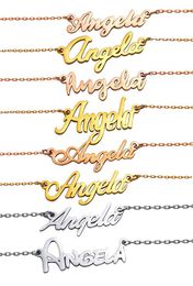 Pendant Necklaces Customize Personalized Any Name Necklace For Women Monogrammed Words With Font Arabic Hebrew Japanese Girl's Jewelry