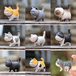 Wholesale Mini Cute Bell Cat Japan Anime Lovely Simulation Animal PVC Action Figure Decoration Collectible Model Kids Toys Gift