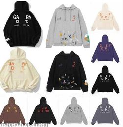 Hot Sell Men's Hoodies Sweatshirts Hoodie Designer Galleryes depts Gary Painted Graffiti Used Letters Printed Loose Casual Fashion Men and Women Lulusup