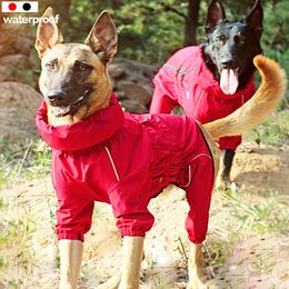 Other Dog Supplies Pet Coat Outdoor Jacket Waterproof Winter Warm Clothes Big Jumpsuit Reflective Raincoat For Medium Large s 230331