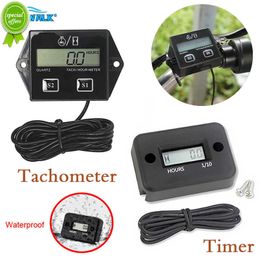 New Digital Engine Tach Hour Metre Waterproof Tachometer Gauge Engine RPM LCD Display For Moto Marine Chainsaw Pit Bike Boat