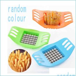 Fruit Vegetable Tools Stainless Steel Potato Cutter Slicer Chopper Chips Device Kitchen Potatoes Gadgets Drop Delivery Home Garden Dha2W