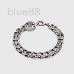 Pendant Necklaces designer 925 Sterling Silver Double Interlocking Bracelet Carved Rattan Pattern Fashion Hip Hop Personalized Jewelry XS9V