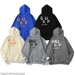 Men's Hoodies Sweatshirts Hoodie Designer Galleryes depts Gary Painted Graffiti Used Letters Printed Loose Casual Fashion Men and Women Graffiti Hoodies Lulusup