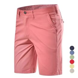 Men's Shorts Man Summer Cotton Middle Waist Male Luxury Casual Business Men Printed Beach Stretch Chino Classic Fit Short Homme 230331