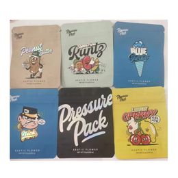 piessuie pack packing bags exotic flower 3.5g gelato peanut butter packaging mylar plastic empty storage wrapper bag