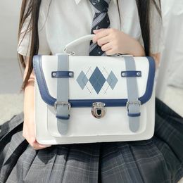 School Bags PU Leather Jk Messenger Women Luxury Designer Fashion Vintage Shoulder Bag Student Girls Casual Versatile Handbags