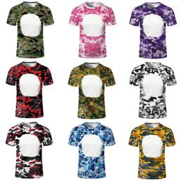 Women's T Shirts High Quality Sublimation Blank Camouflage T-shirt Unisex Casual Short Sleeve Polyester Tee Round Neck For Custom Logo