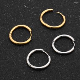 Stud Earrings 3paris/lot Steel Colour Golden Hypoallergenic Stainless Hoop 16MM