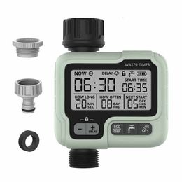 Watering Equipments Powered By 2 AA Batteries Automatic Timer Garden Irrigation Controller Outdoor With LCD Dispaly Waterproof Programmer 230428