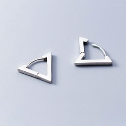Hoop Earrings MloveAcc Genuine 925 Sterling Silver For Women Triangle Simple Small Earring Minimalist Jewelry