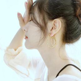 Hoop Earrings Fashion For Women Titanium Steel Retro Exaggerated Temperament Tassel Love Double Round