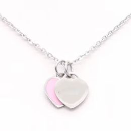 Fashion Designer Love Heart Gold Pendant Necklace Titanium Steel Silver Pated Multicolor Luxury Classic diamond Necklaces for Womens Long Chain Jewellery Gift