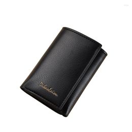 Wallets Women Wallet Short Tri-fold Multifunctional Men's Couple Card Holder