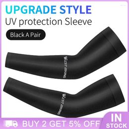 Knee Pads 1 Pair Cycling Arm Sleeves Summer Ice Silk Outdoor Sunscreen Sun-protective Sleeve Fishing Hiking Riding Cooling Warmer