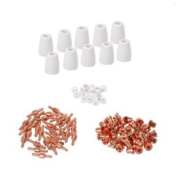 Storage Bags 100Pcs PT-31 LG-40 Air Plasma Cutter Cutting Nozzles Electrode Tip Torch Consumable Kits 40A Fit For LGK-40 CUT-40 BPS40