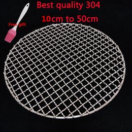 BBQ Tools Accessories 304 Stainless Steel round BBQ net Grill Mesh Roast Nets Bacon Grill Tool Iron Nets barbecue accessories nonstick BBQ Mat Grid 230428