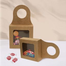 Gift Wrap Wine Bottle Boxes Lightweight Hanging Solid Color Package Compact Kraft Paper Chocolate Packing