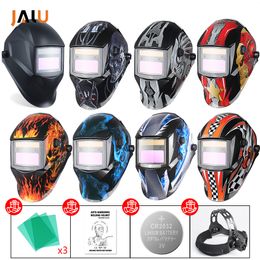 Welding Helmets mask Solar Automatic Li battery Electric DIN4/9-13 TIG MIG helmet Auto Darkening Mask 230428