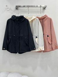 Women's Jackets European fashion designer designs a new classic jacket with a hood and drawstring for spring/summer 2023 aa