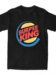 Men's T Shirts T shirt for men Crossfit Workout Burpee King T shirt Funny Birthday Gift For Boyfriend Husband Dad Men Summer Short Sleeve 230428